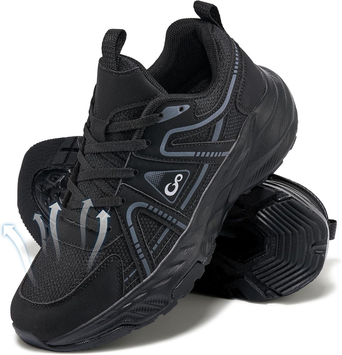 Women's Non-Slip Walking Shoes, Lightweight Cushioned Sneakers