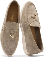 Women's Genuine Leather Slip-On Loafers with Memory Foam