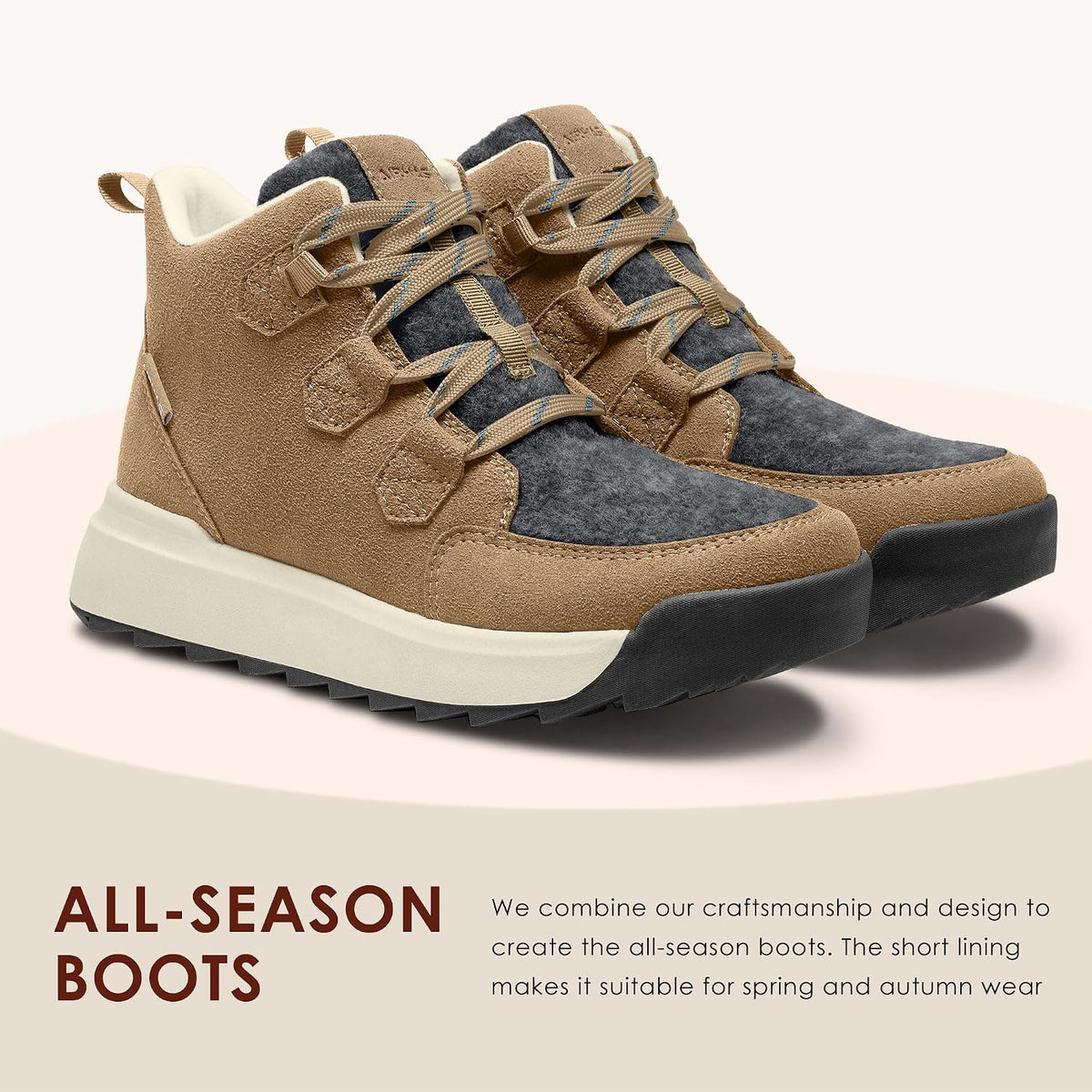 Women's Water-Resistant Lace-Up Snow Ankle Boots