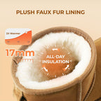 Women's Suede Mini Snow Boots with Faux Fur Lining