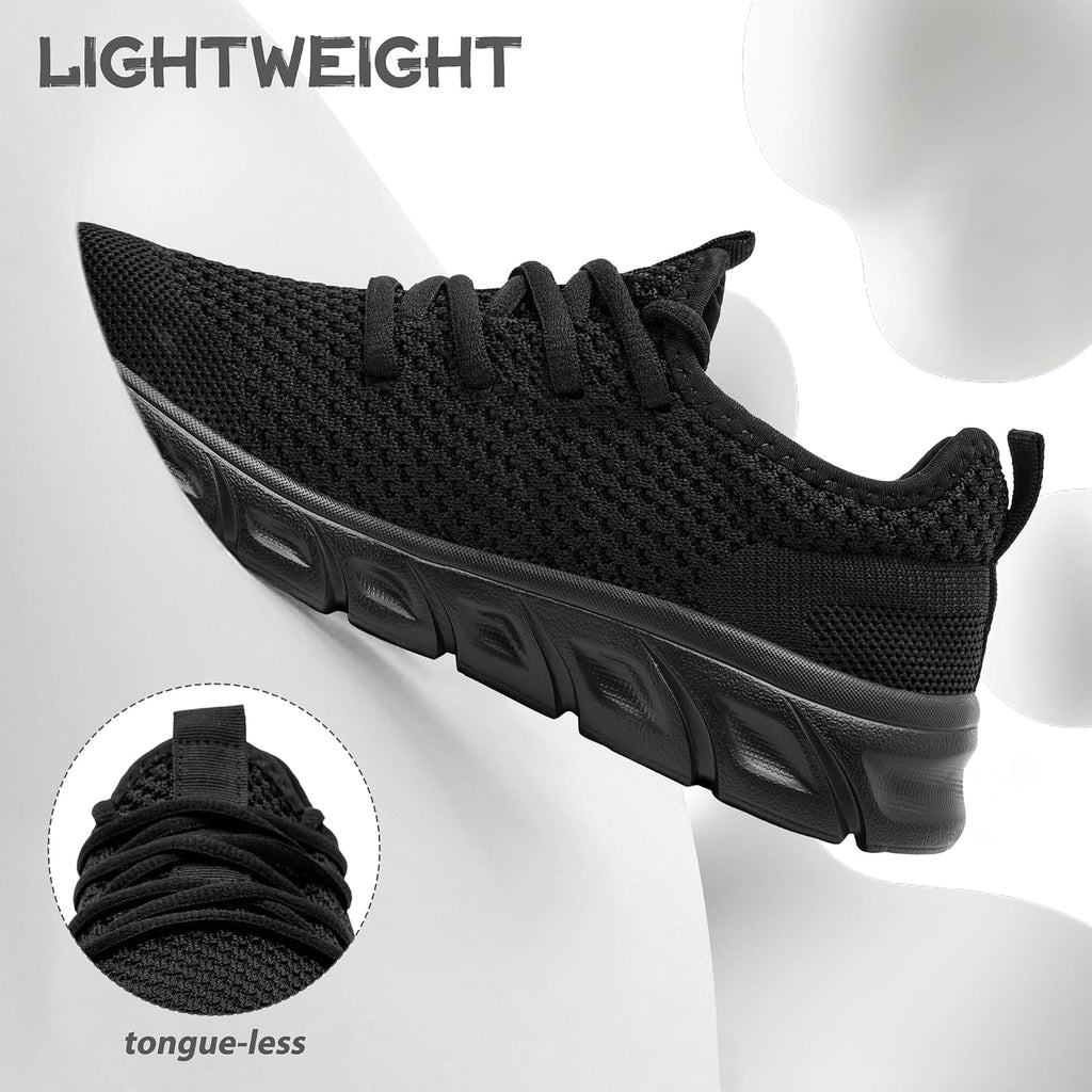 Women's Breathable Mesh Walking Sneakers, Lace-Up