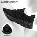 Women's Breathable Mesh Walking Sneakers, Lace-Up