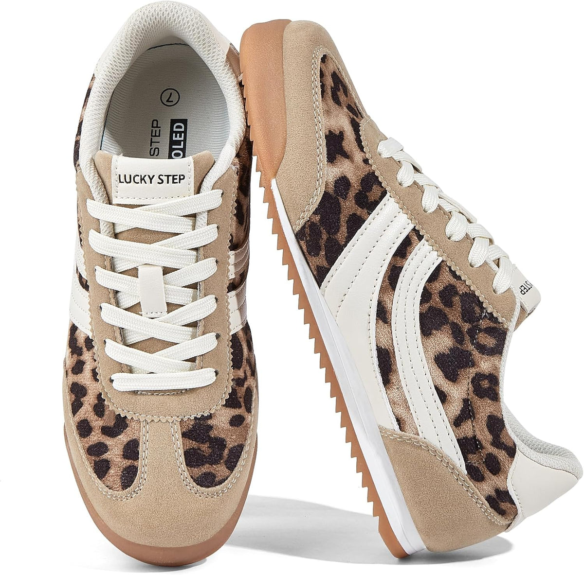 Women's Retro Tennis Sneakers - Nylon & Suede Slim Fit