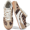Women's Retro Tennis Sneakers - Nylon & Suede Slim Fit