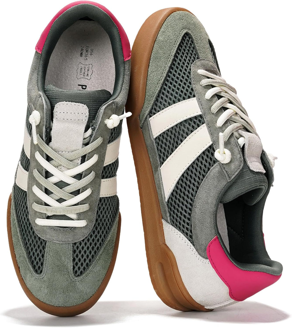 Women's White Leather Slip-On Sneakers with Memory Foam