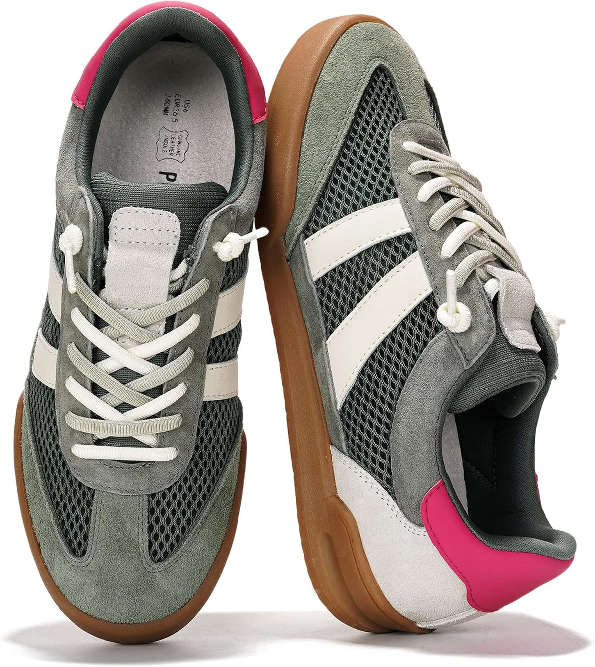 Women's White Leather Slip-On Sneakers with Memory Foam