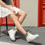 Women's Waterproof Chelsea Deck Boots, Slip-On Rubber Rain Boots
