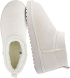 Women's Suede Ankle Boots with Faux Fur Lining & Memory Foam