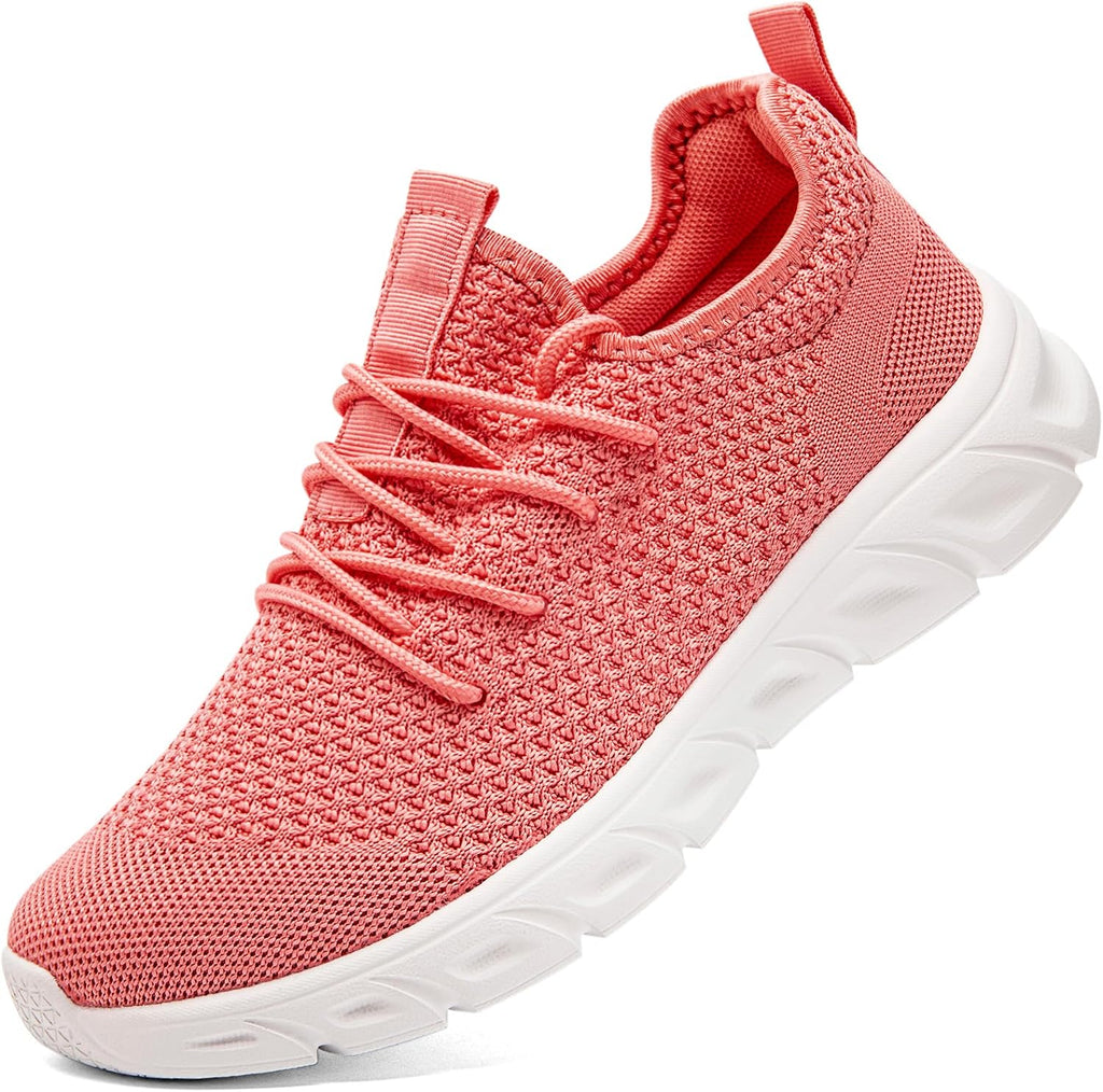 Women's Breathable Mesh Walking Sneakers, Lace-Up