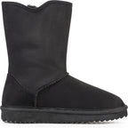 Women's Suede Mid-Calf Snow Boots with Side Bows