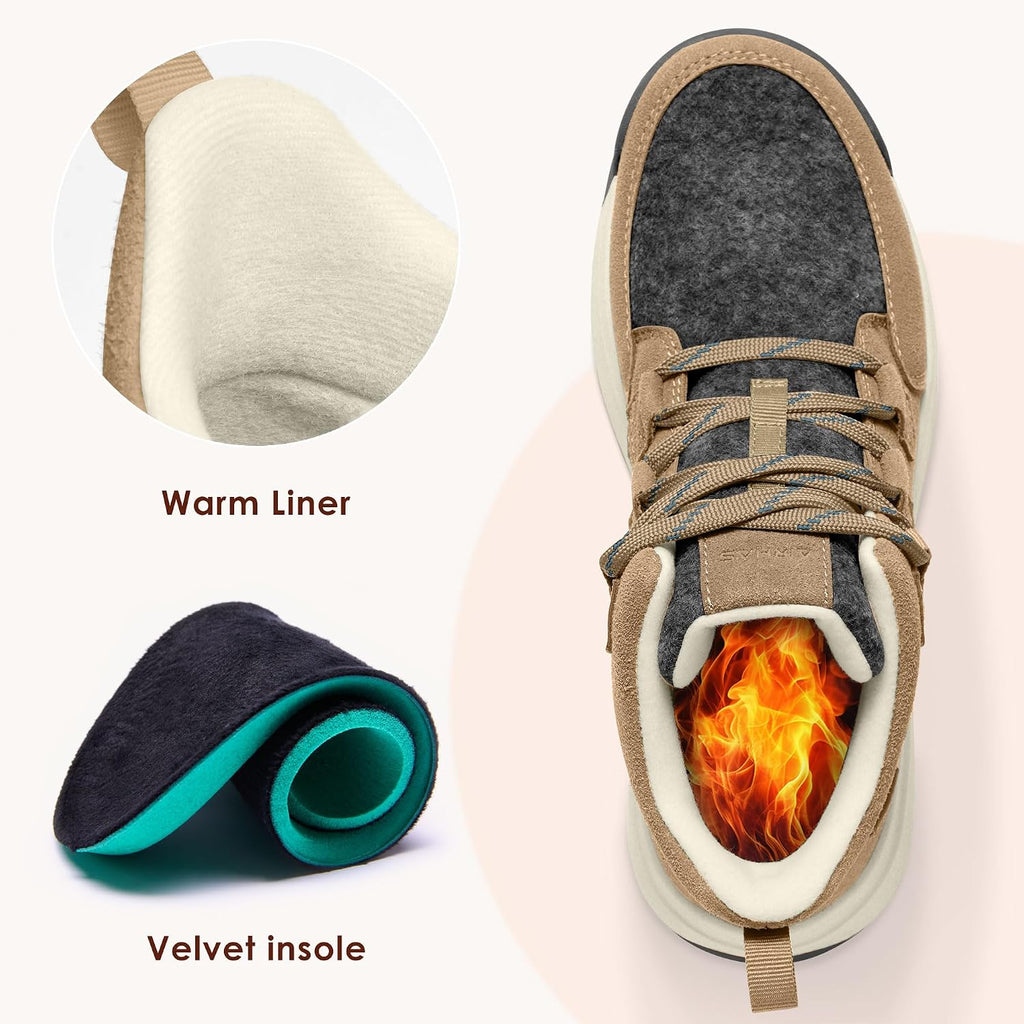 Women's Water-Resistant Lace-Up Snow Ankle Boots