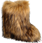 Women's Knee-High Faux Fur Snow Boots, Flat Heel