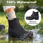 Women's Waterproof Chelsea Ankle Rain Boots, Matte Finish