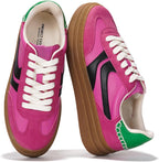Women's Platform Sneakers with Memory Foam Insole, Lace-Up