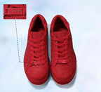 Women's Rhinestone Platform Sneakers, Mesh Upper