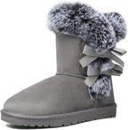 Women's Mid-Calf Snow Boots with Faux Fur Lining
