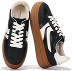 Women's Platform Sneakers with Memory Foam Insole, Lace-Up