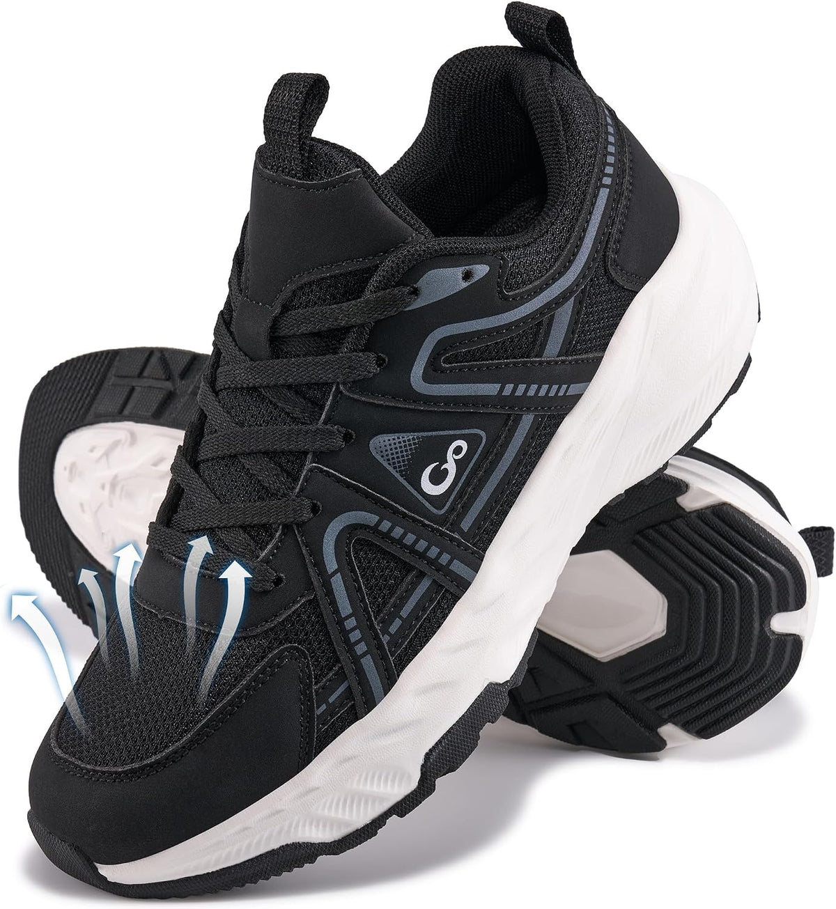 Women's Non-Slip Walking Shoes, Lightweight Cushioned Sneakers
