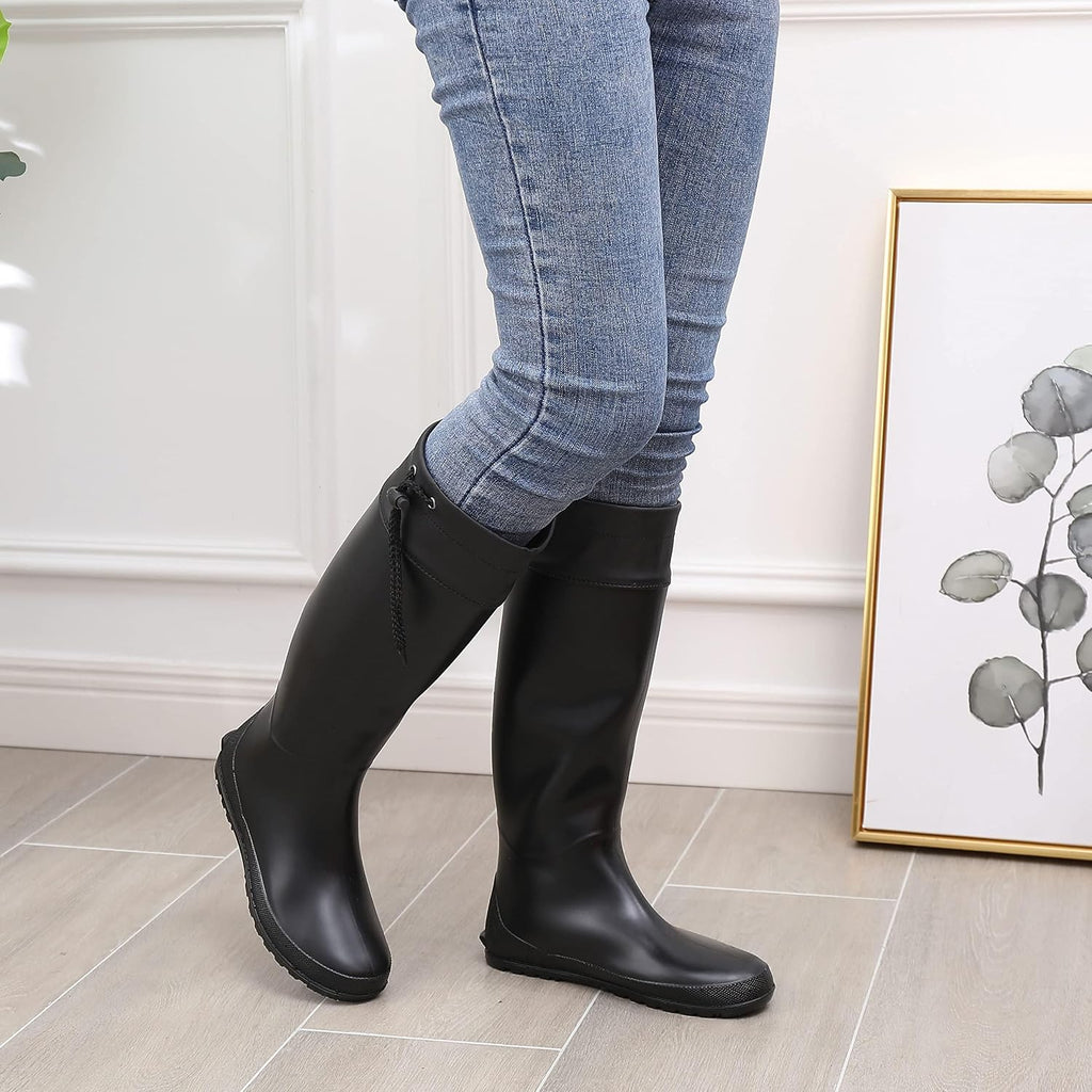 Women's Packable Lightweight Tall Rain Boots