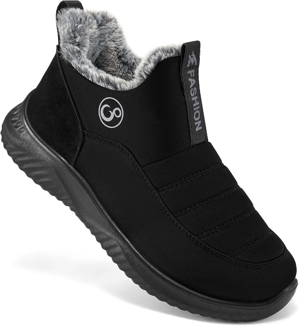 Women's Fur Lined Waterproof Snow Ankle Boots, Non-Slip