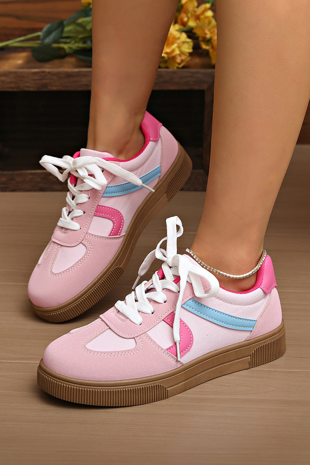 Mila Lace Up Flat Shoes