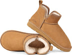 Women's Genuine Suede Ankle Boots with Fleece Lining