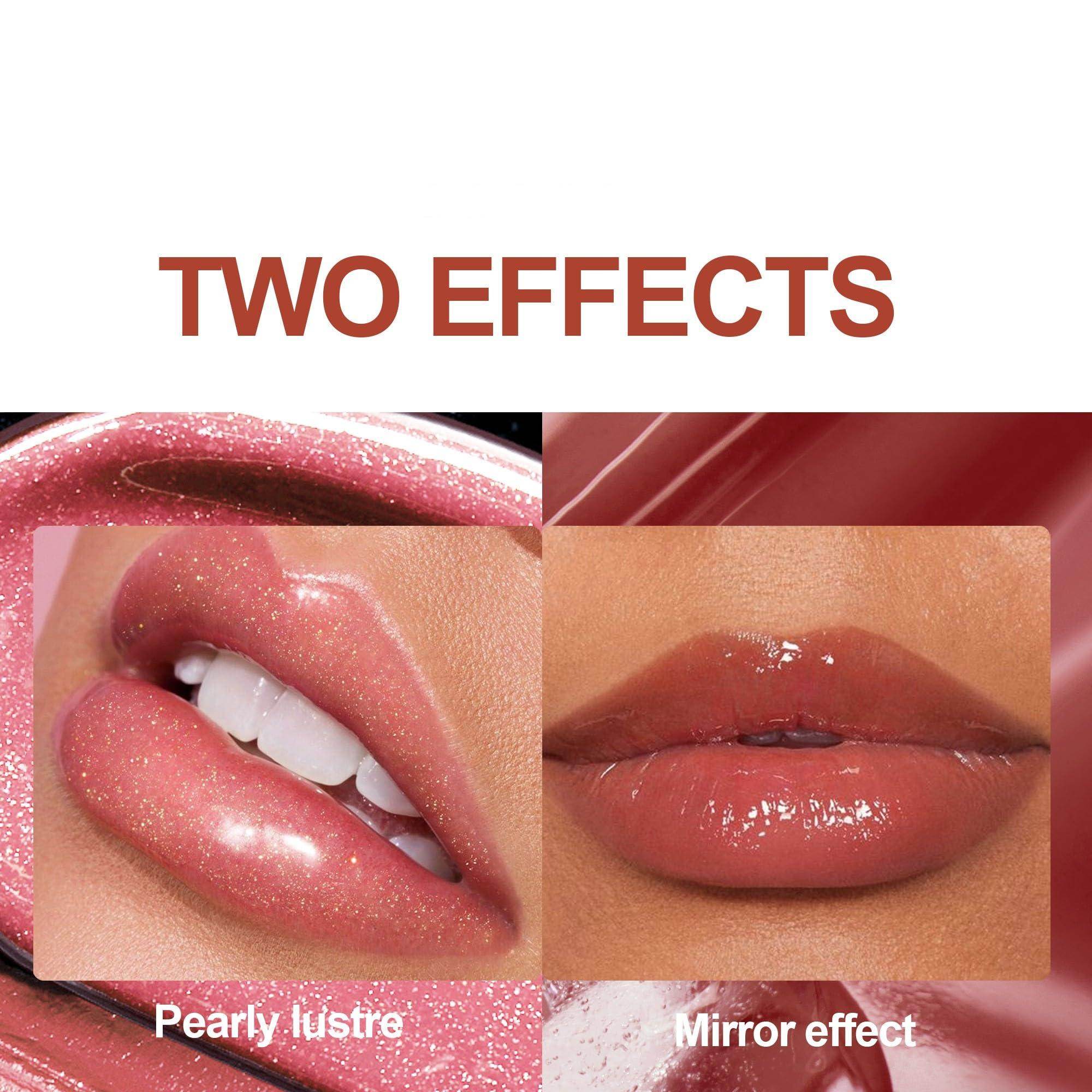 6PCS Hydrating Lip Gloss Neutral Nude Nourishing Glossy - VacationGrabs