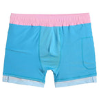 Mens Swim Trunks Compression Liner Quick Dry Zipper Pockets - VacationGrabs
