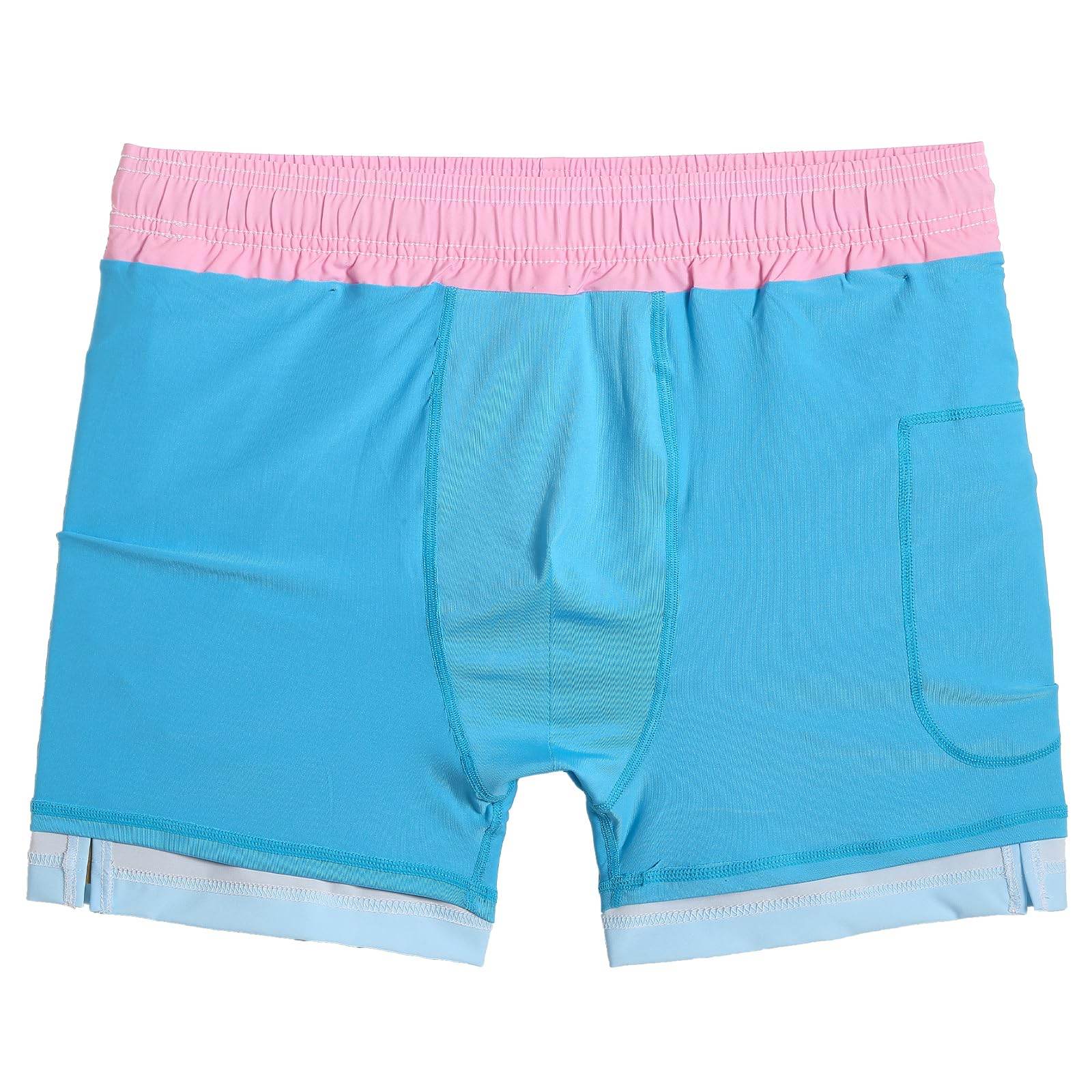 Mens Swim Trunks Compression Liner Quick Dry Zipper Pockets - VacationGrabs