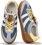 Women's White Leather Slip-On Sneakers with Memory Foam