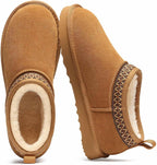 Women's Suede Ankle Boots with Faux Fur Lining