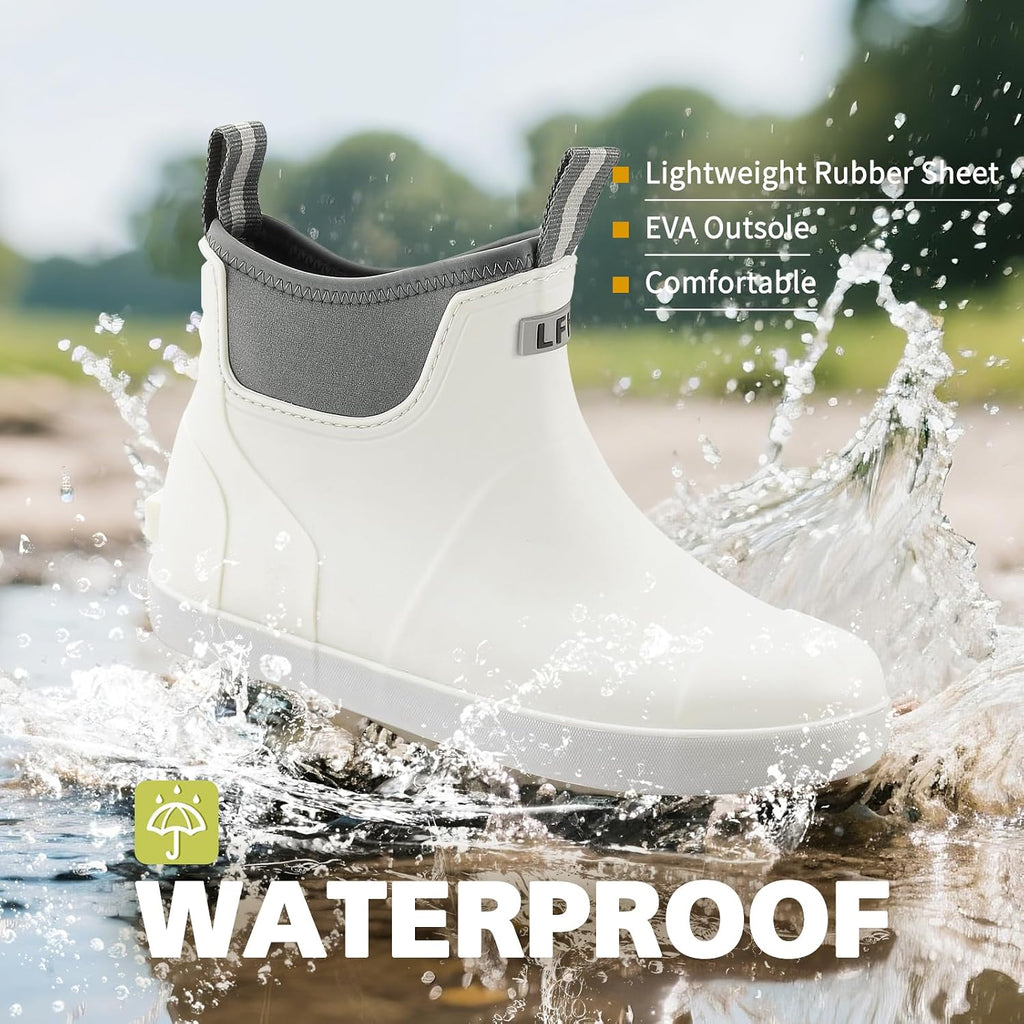 Women's Waterproof Ankle Deck Boots for Fishing & Garden