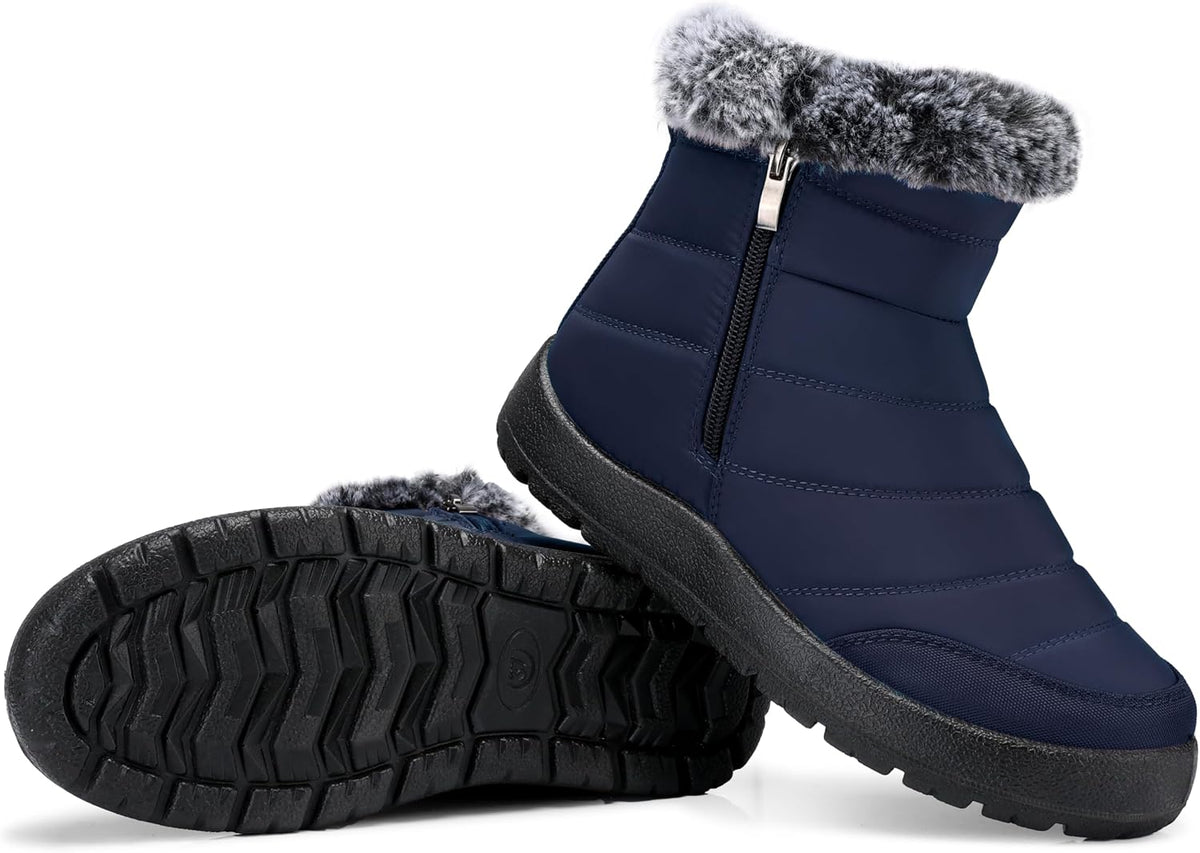 Women's Waterproof Snow Boots with Faux Fur Lining, Non-Slip