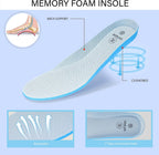 Women's White Platform Chunky Sneakers, Memory Foam Insole