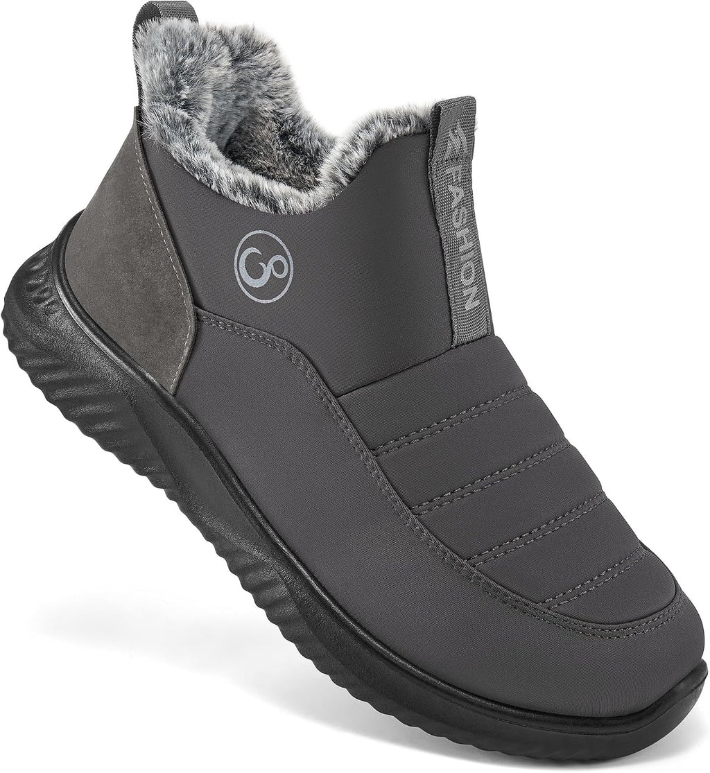 Women's Fur Lined Waterproof Snow Ankle Boots, Non-Slip