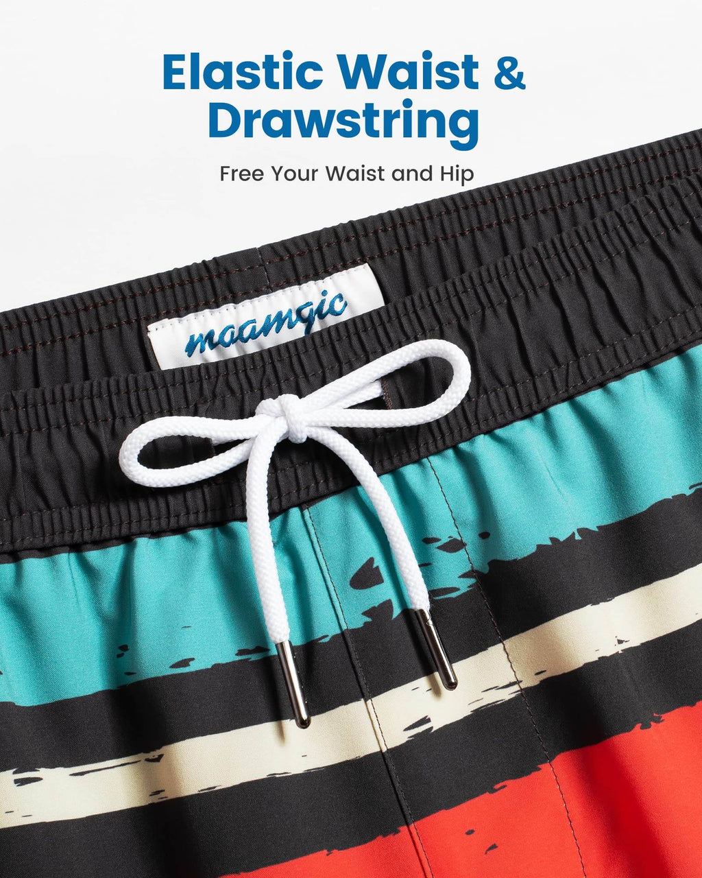 Mens Swim Trunks Compression Liner Quick Dry Zipper Pockets - VacationGrabs
