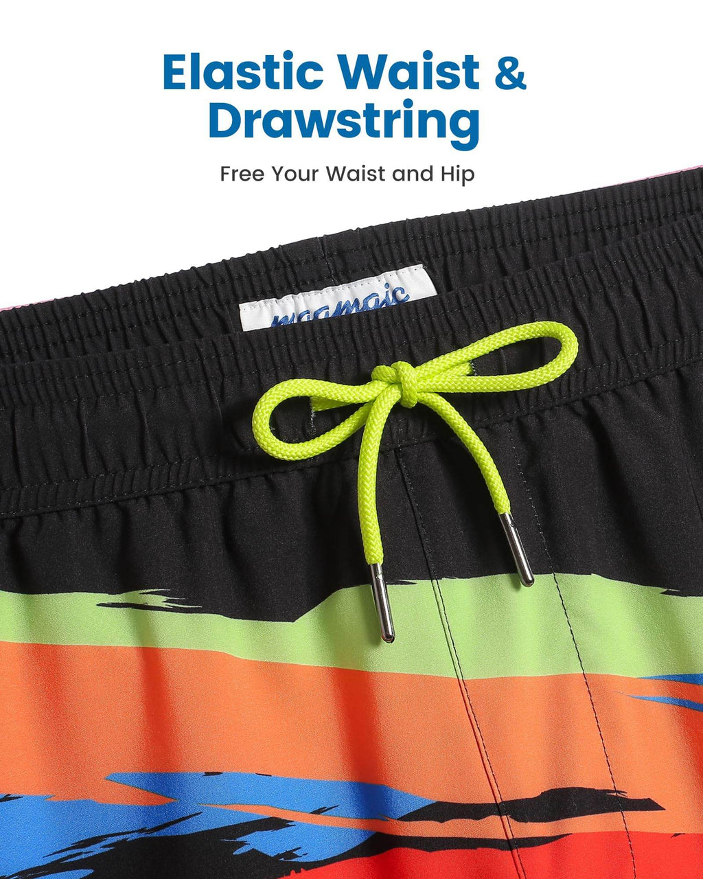 Mens Swim Trunks Compression Liner Quick Dry Zipper Pockets - VacationGrabs