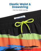 Mens Swim Trunks Compression Liner Quick Dry Zipper Pockets - VacationGrabs
