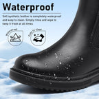 Women's Faux Fur Lined Chunky Chelsea Ankle Boots
