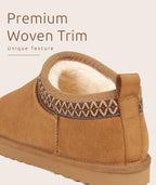 Women's Suede Ankle Boots with Faux Fur Lining