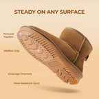 Women's Suede Mini Snow Boots with Faux Fur Lining