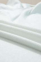 Plus Size Solid Rolled Short Sleeve T-Shirt