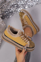 Harper Lace Up Flat Shoes