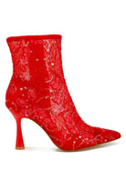 Women's Shoes - BootsSamia Sequin Lace Boots - VacationGrabs