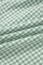 Plus Size Gingham Plaid Ruffle Contrast Trim Shorts