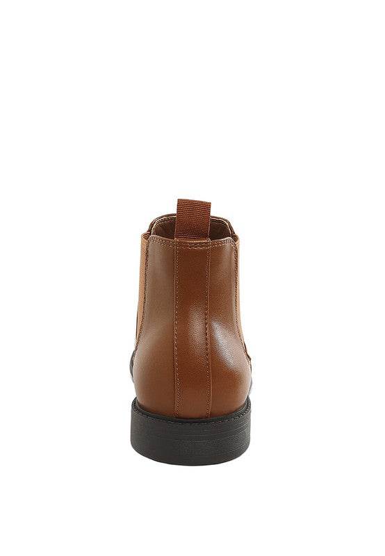 Fraser Men's Faux Leather Chelsea Boots - VacationGrabs