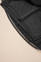 Plus Size Boho Frilled Elastic Waist Shorts
