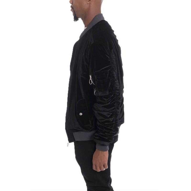 Men's Velour Bomber Jackets - VacationGrabs