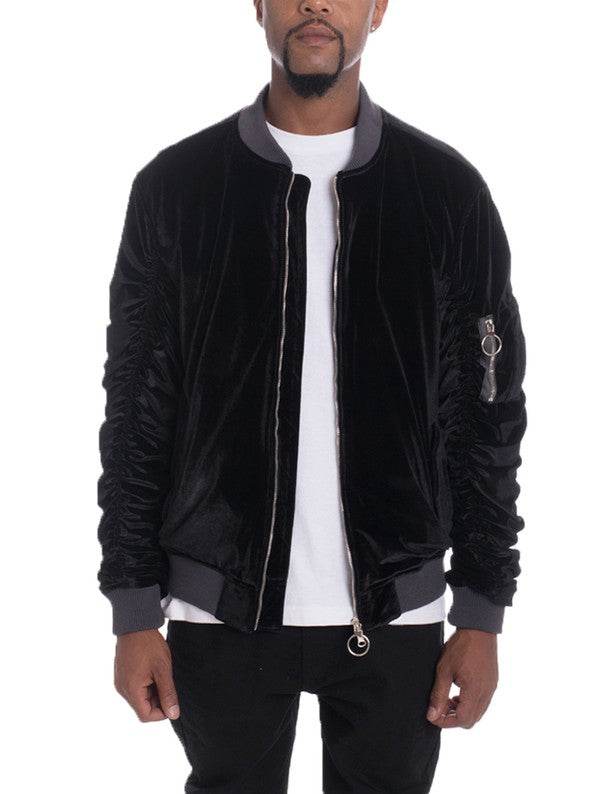 Men's Velour Bomber Jackets - VacationGrabs