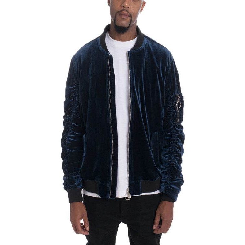 Men's Velour Bomber Jackets - VacationGrabs